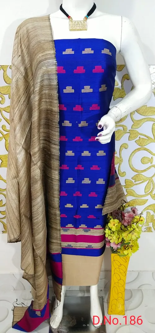 Elegant Tussar Dupion Salwar Suit